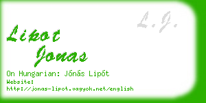 lipot jonas business card